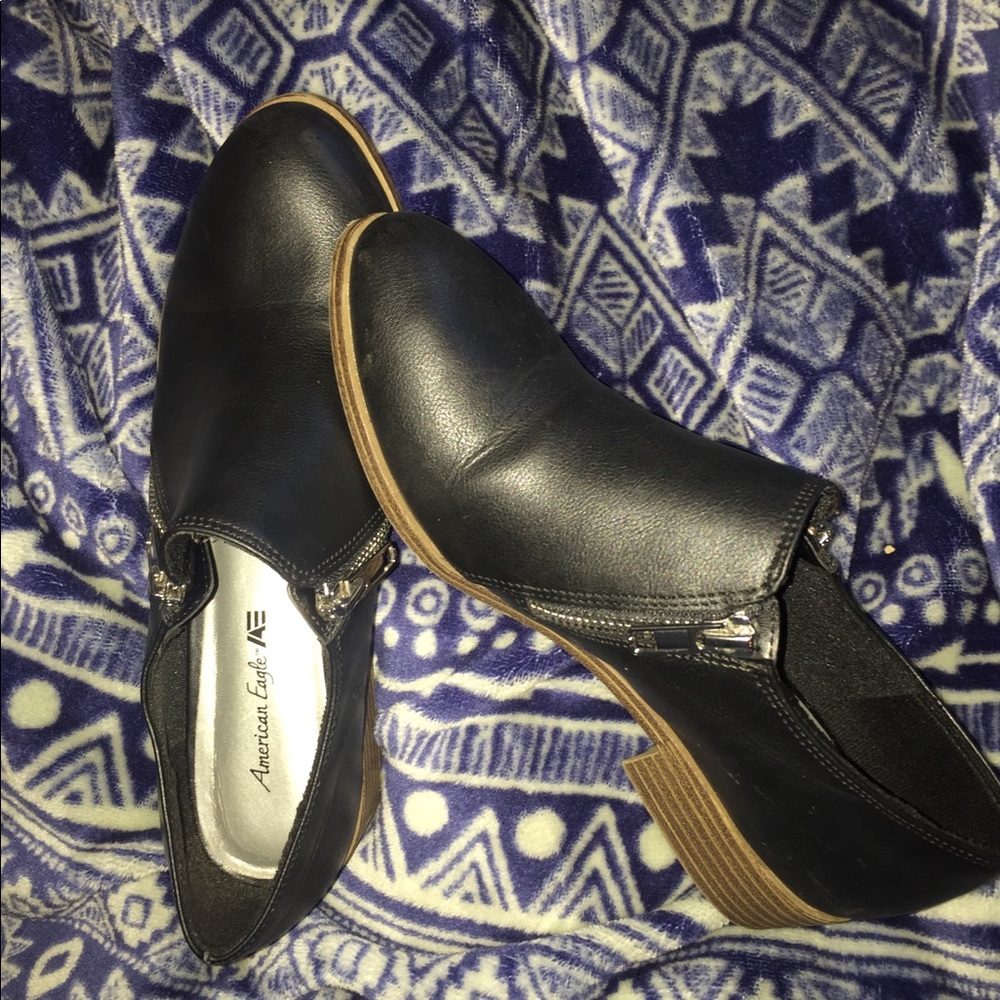 American Eagle Ankle Booties, Faux Leather Booties